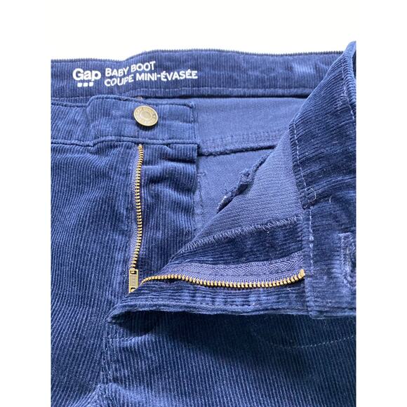 GAP Baby Boot Corduroy Pants Women’s Size 14 32 R Pocket Blue 70’s Western Boho - Picture 8 of 9